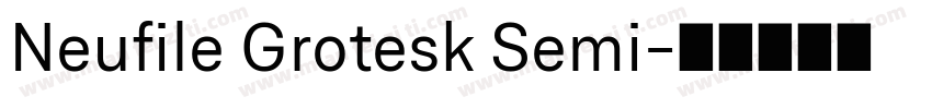 Neufile Grotesk Semi字体转换